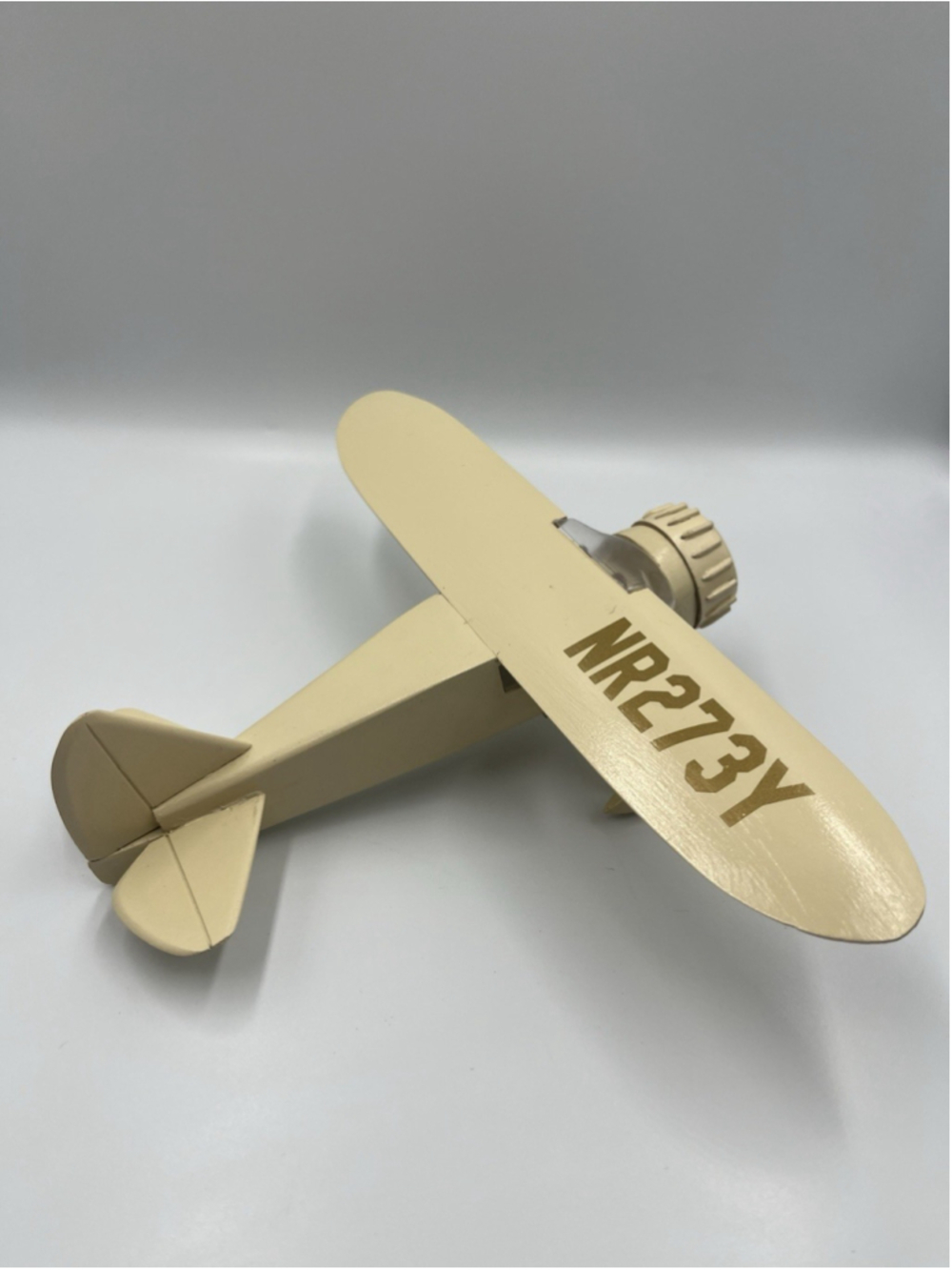 VINTAGE HTF Howard DGA-6 Mister Muligan RACING PLANE CREAM COLORED WOODEN SEE